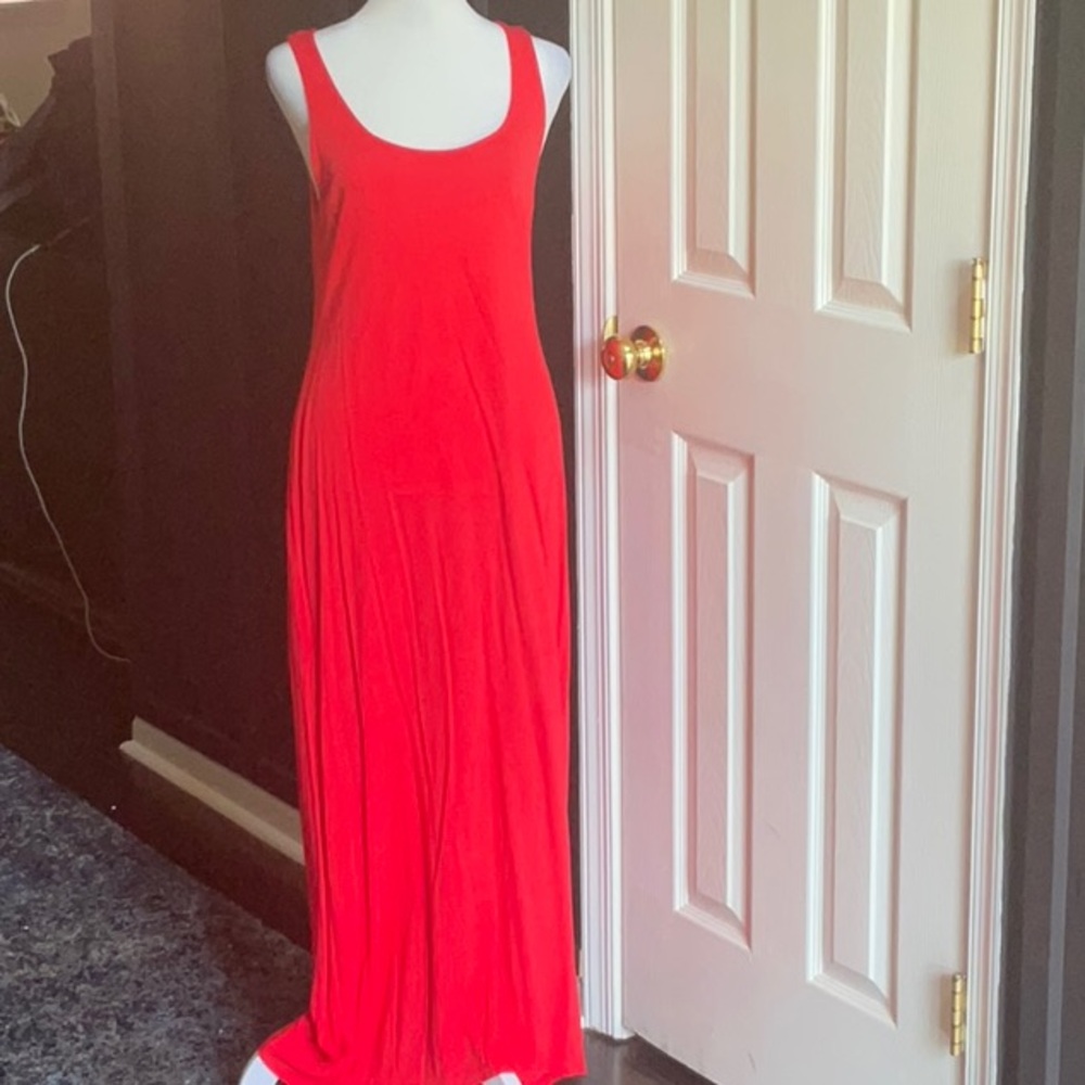 H&M Red Sleeveless Scoop Neck Sundress